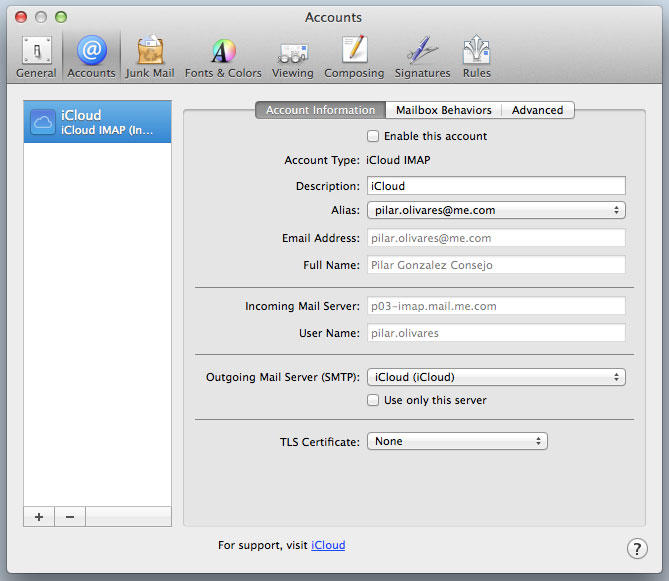 configurar cliente mail de mac